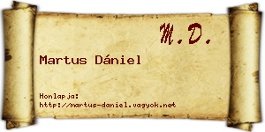 Martus Dániel névjegykártya
